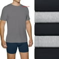 thumbnail image 2 of Fruit of the Loom® Big Men's 4 CREWS TEE 3XL "100% Cotton~Slightly Imperfect"   Black/Gray, 2 of 7