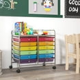 thumbnail image 4 of Costway 12 Drawers Rolling Cart Storage Scrapbook Paper Studio Organizer Bins Rainbow, 4 of 10