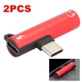 thumbnail image 3 of Adaptador 2 en 1 Tipo C, 2 Cable Piezas de Carga de Audio Cargador Distribuidor de Auriculares Conector de 3,5 mm Adaptador de Auriculares y Cargador para Moto Z, 3 of 7