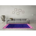 thumbnail image 3 of Ahgly Company Indoor Square Oriental Pink Asian Inspired Area Rugs, 5' Square, 3 of 4