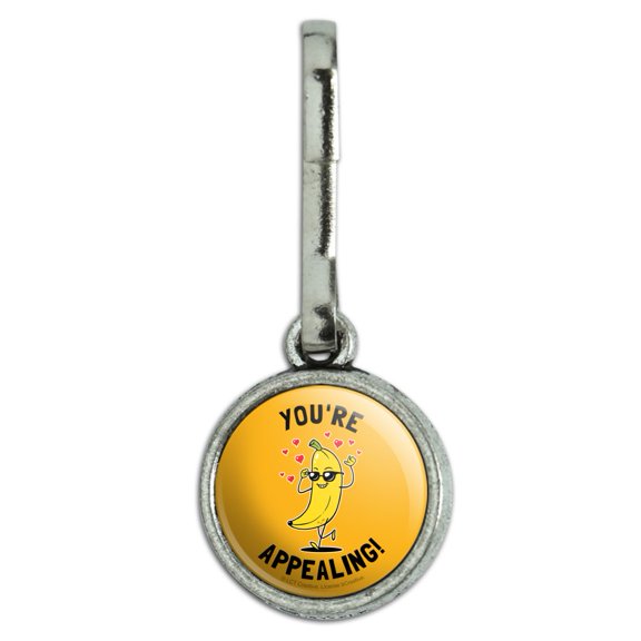 You're Appealing Banana Funny Humor Antiqued Charm Clothes Purse Suitcase Backpack Zipper Pull Aid