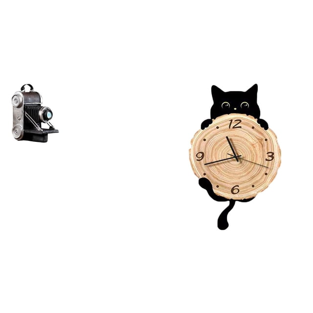 Adorno De Estatua De Resina Y Reloj De Pared, Accesorio Decorativo Para Armarios, Oficina, Dormitorio, Bar Familiar, Habitación Infantil, Ligero, único, Regalo De Escaparate.