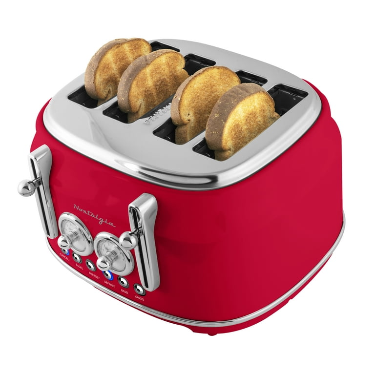 Nostalgia Classic Retro 4-Slice Toaster, White - Walmart.com
