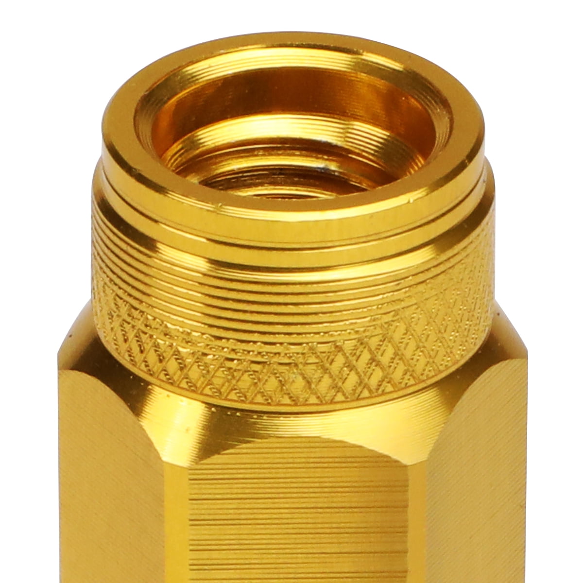 J2 Engineering LN-T7-026-15-GD J2 Engineering 7075 -T6 Forged Aluminum M12 x 1.5 20 Pcs 70mm Open End Lug Nut Set w/ Adapter ( Gold )