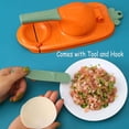 thumbnail image 4 of Dumpling Maker - 2 in 1 Dumpling Maker, Kitchen Dumpling Making Tool, Dumpling Press for Pressing Dumpling Skin Wrapper Mould Dough Press Maker (Pink + Yellow), 4 of 5