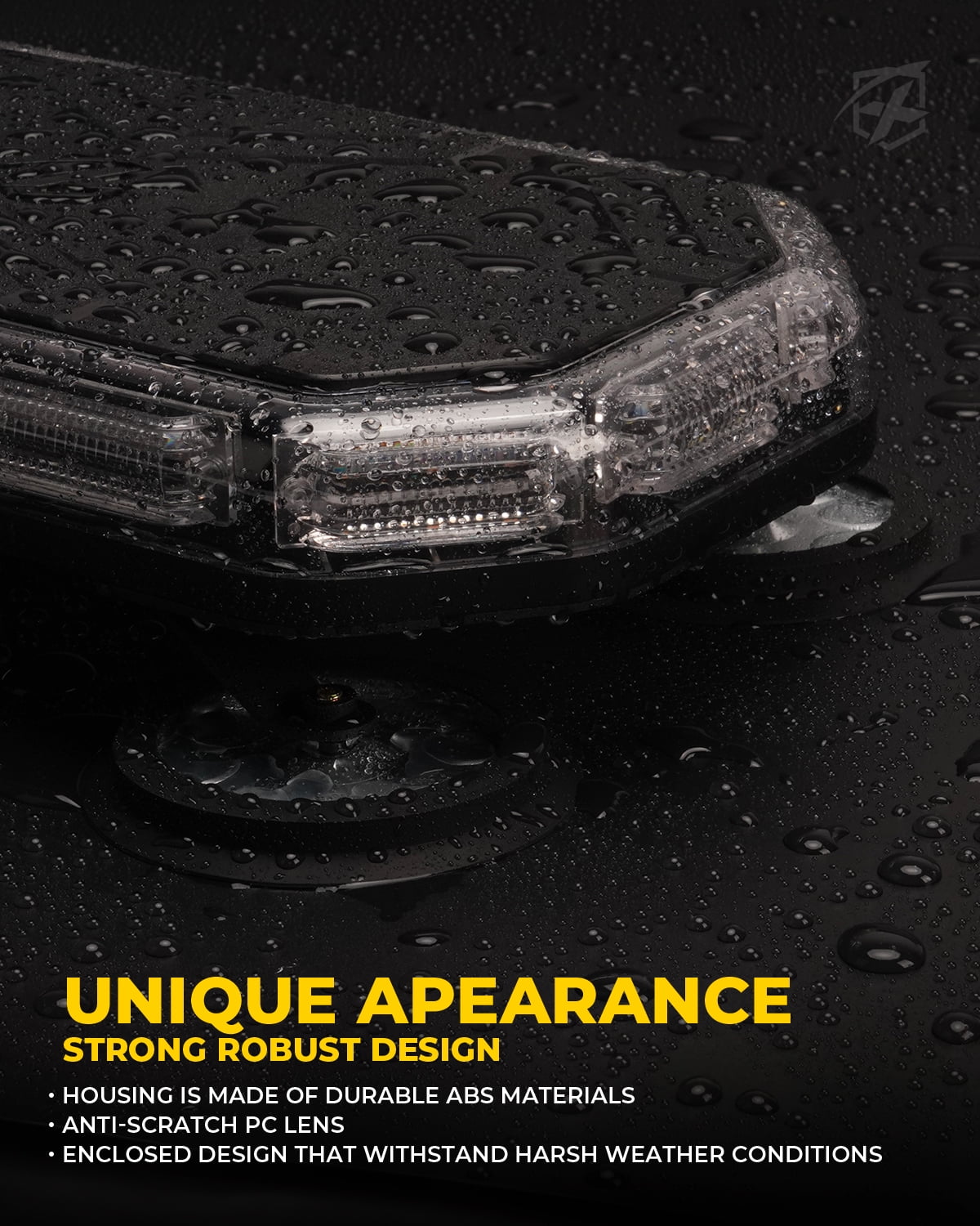 Vehicle Strobe Light Bar Xprite 72 LED Rooftop Beacon Strobe Light - Amber White Emergency Warning Light For Vehicles Vehicle Rooftop Emergency Lights - Foto 10