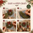 thumbnail image 2 of 3D Christmas Fabric Poke Art Kit with frame,Handmade Fabric Poke Art Kit for Adults & Beginner, Vintage Holiday Handmade Decoration, Easy Relaxing DIY Craft, 2 of 7