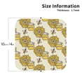 thumbnail image 3 of Kll Square Drink Coasters Set Of 4,Pu Leather Absorbent Coasters Set Decorative Coffee Cup Coasters Housewarming Gift For Home Decor-Cartoon Honey Pot Bee Sunflower, 3 of 9