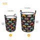 thumbnail image 3 of Fotbe Retro Video Game Cesto de Ropa con Asas, Cesto Impermeable de Gran Capacidad, Bolsa de Lavado para Dormitorio, Cesto de Ropa con Ruedas y Asas-Medium, 3 of 6