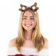 thumbnail image 3 of XWSHYW Productos para El Cabello Accesorios para El Cabello de Aro de Pelo de Rosas Brillantes con Lazo Femenino de Alces de Peluche de Asta de Navidad, 3 of 6