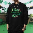 thumbnail image 2 of Mens Fashion Sweaters Geometric Pattern Printed Length Sleeve Flowy Pullover Shirts Classic Fit Loose Lounge Sweatshirts Trendy Sweatshirts Cardigan with Pocke 2024 Black,M, 2 of 4