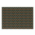 thumbnail image 1 of Geometric Cutting Board, Knitted Seem Jacquard View Pattern Geometric Image, Decorative Tempered Glass Cutting and Serving Board, Small Size, Petrol Blue Cinnamon, by Ambesonne, 1 of 1