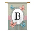 thumbnail image 3 of Breeze Decor 30154 Butterflies X Monogram 2-Sided Vertical Impression House Flag - 28 x 40 in., 3 of 7