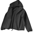 thumbnail image 6 of CHGBMOK Women Sherpa Fleece Hooded Jacket Full Zip Up Long Sleeve Cropped Outerwear Loose Fit Casual Warm Coat, 6 of 6