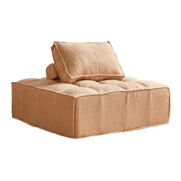 Sofá individual,Sofá individual Sofá cama para adultos Niños Hogar,Salón Sofá Cama Salón Sofá Silla Individual,Sofá de piso para apartamento Dorm Square,Sofá perezoso Sala de Caqui