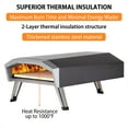 thumbnail image 4 of PHI VILLA 13" Portable Propane Gas Pizza Oven with Pizza Peel and Pizza Cutter, Silver, 4 of 12