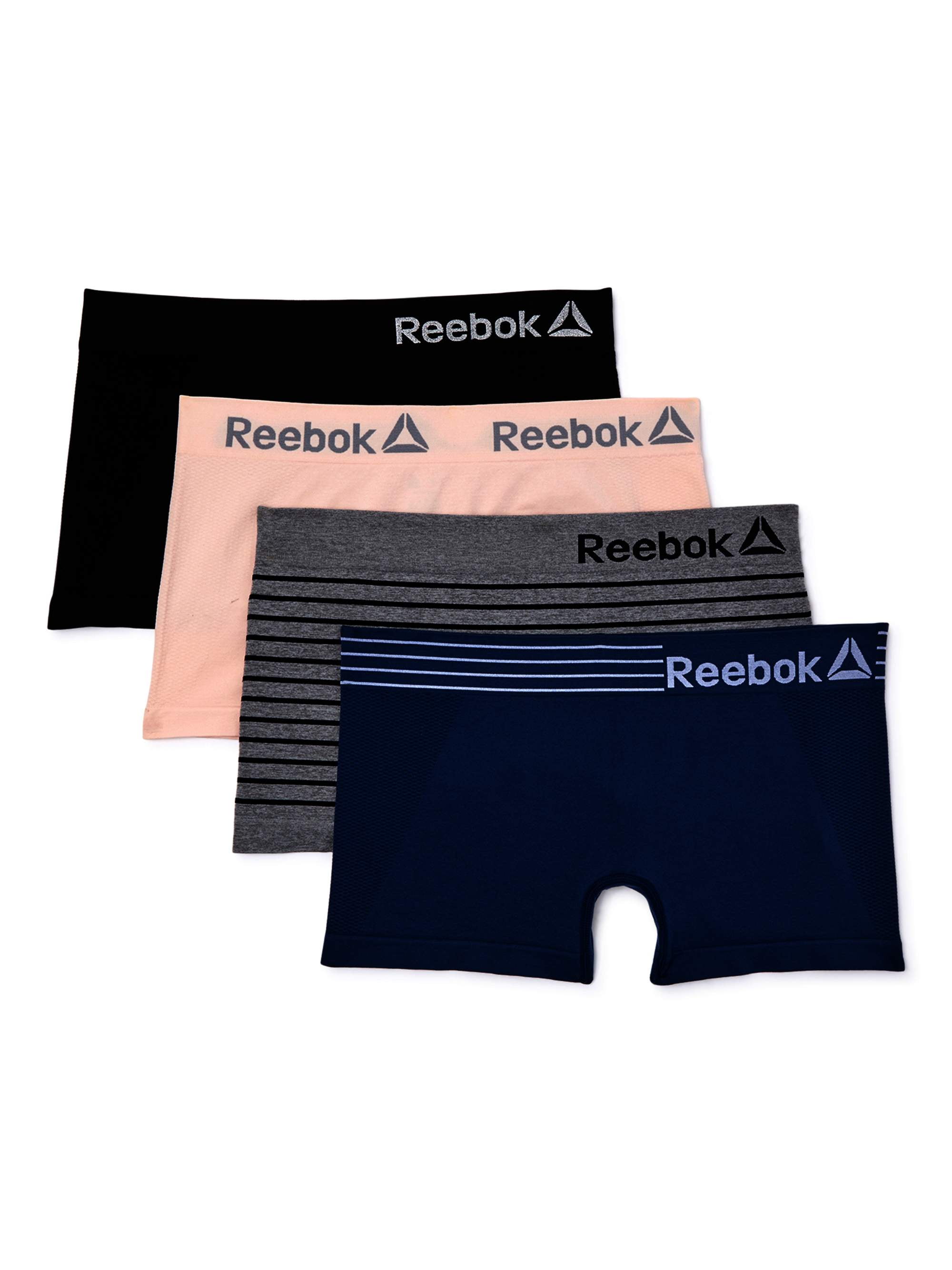 Reebok Womens Underwear 2 Pack Seamless Microfiber Boyshort Panties