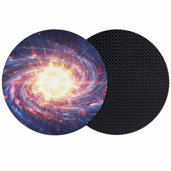 Sun Explosion Coasters Set of 2, Absorbent Coasters for Drinks, Modern Abstract Art Galaxy Universe Coaster for Desk Coffee Table Protection, Home Decor House Warming Gifts 4"