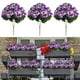 thumbnail image 4 of Flores artificiales de pensamiento al aire libre, plantas artificiales resistentes a los rayos UV para decoración de bodas en porche y patio de jardín, 4 of 5