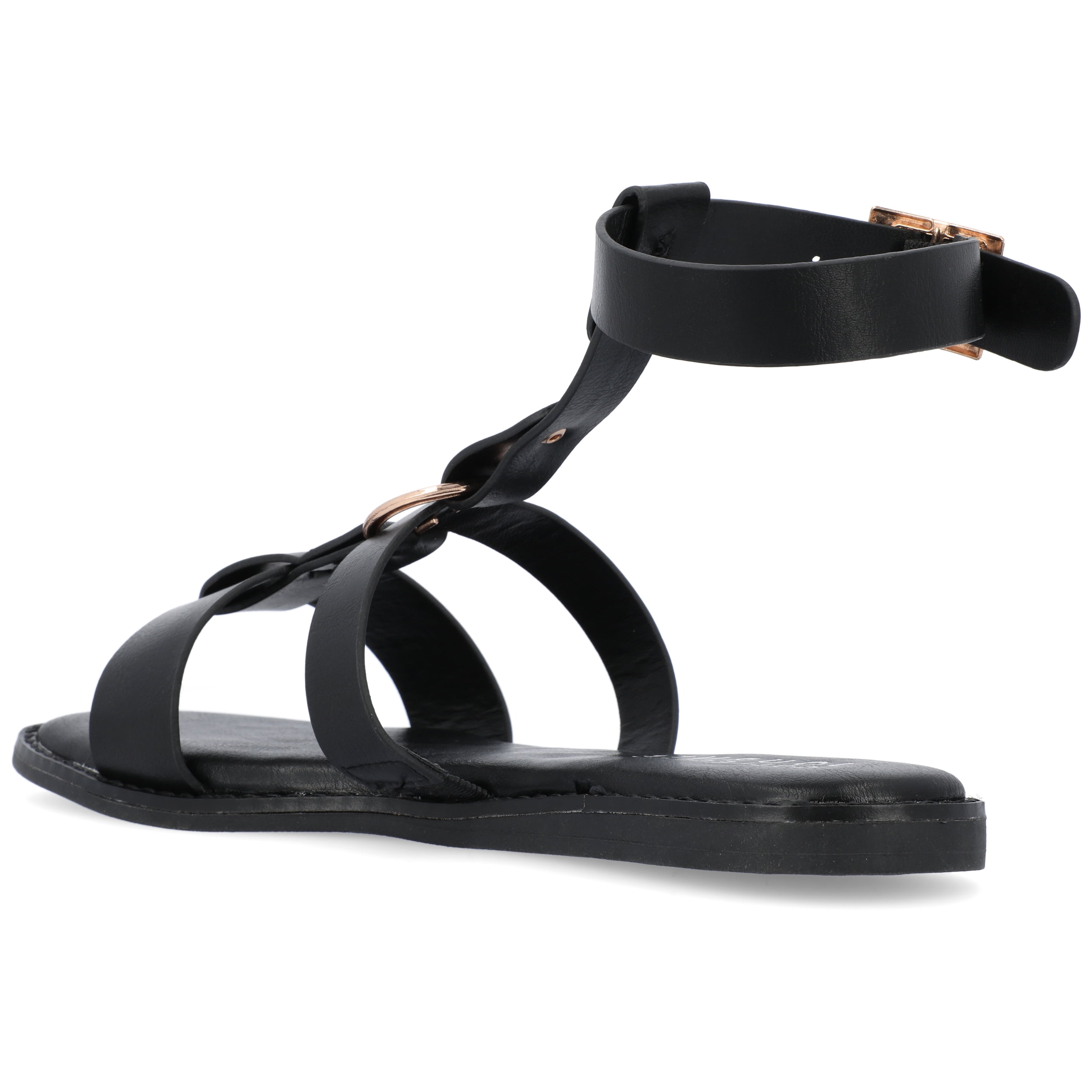 Journee Womens Eleanora Multi Strap Flat Sandals