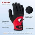 thumbnail image 3 of KAYGO Waterproof Insulated Thermal Work Gloves - KG140W, Cold Condition Winter Gloves with Grip, Full Hand Double Latex Coated, 3 of 6
