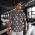 thumbnail image 3 of Wukai Forest Cute Owl Print Men's Short-Sleeved Mesh T-Shirt,Quick-Dry Short Sleeve Workout T-Shirt-5X-Large, 3 of 8