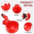 thumbnail image 3 of Bebedero automático para aves de corral, bebedero para pollo, pato, codorniz, color rojo, 6 uds., 3 of 5