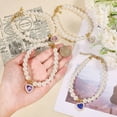 thumbnail image 3 of 4 Pcs Pet Pearl Necklaces with Heart Shape Rhinestone Dog Cat Fancy Collars with Crystal Pendant Pet Collar Pet Charms for Wedding Birthday Party for Puppy Pets Small Dogs, 3 of 8