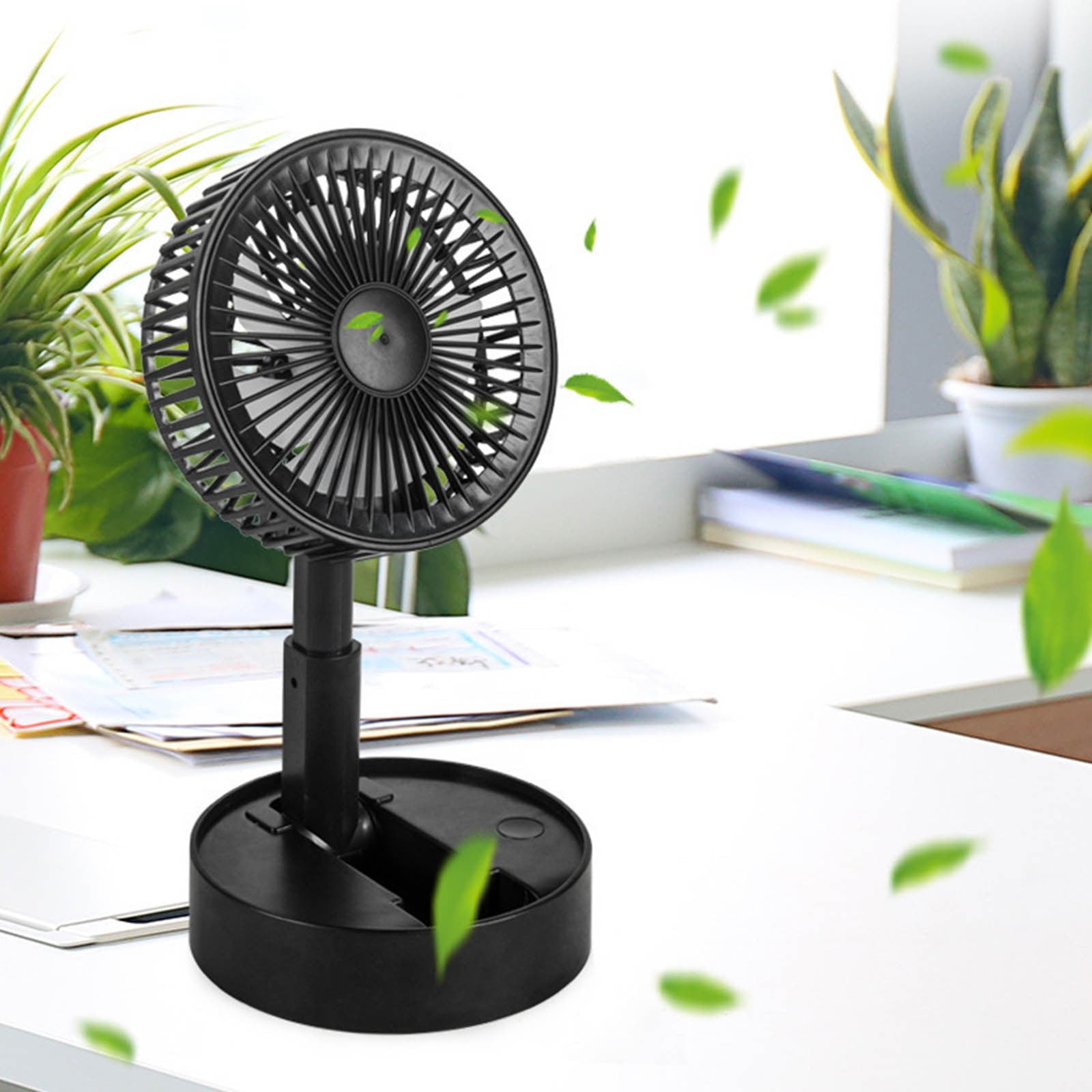 PIMOXV 3-Speed Battery Operated Pedestal Fans