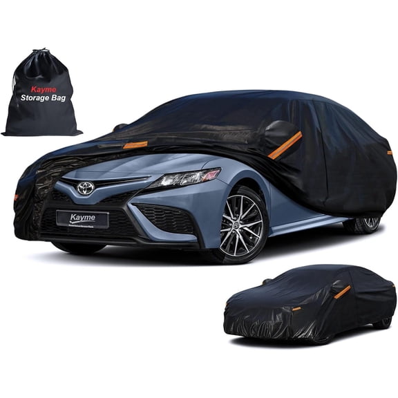 Kayme 6 Layers Waterproof PE Car Cover, Custom Fit for Audi A7 S7 RS7 (2010-2025), Black