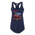thumbnail image 2 of Wild Bobby, 1977 Ford Motors 77 Mustang Silhouette, Cars and Trucks, Women Racerback Tank Top, Navy, X-Large, 2 of 4