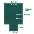 thumbnail image 6 of VEVOR Pool Safety Cover Fits 18x36ft Rectangle Inground Pools, Safety Pool Cover with 4x10ft Center End Step, Mesh Solid Pool Cover with Drainage Holes for Swimming Pool, Winter Safety Cover, Green, 6 of 10