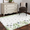 thumbnail image 3 of Kitchen Mats for Floor 3x5 Ft, Farmhouse Botancial Non Slip Area Rugs for Kitchen Bedroom Entryway, Pastoral Daisy Leaves Watercolor Washable Carpet Runner Rug Floor Mats for Bedroom Home Decor, 3 of 8