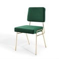thumbnail image 3 of Side Dining Chair, Set of 2, Velvet, Gold Green, Modern Contemporary Urban Design, Kitchen Room Cafe Bistro Restaurant Hospitality, 3 of 8