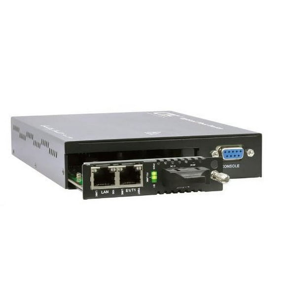 FRM220-FOM01-AC - one E1/ T1 with full Fast Ethernet, SFP slot uplink Fiber Optic Multiplexer - AC power