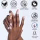 thumbnail image 3 of Tiras de uñas de gel IQXGE Purple Flower 20 piezas con luz UV, 3 of 6