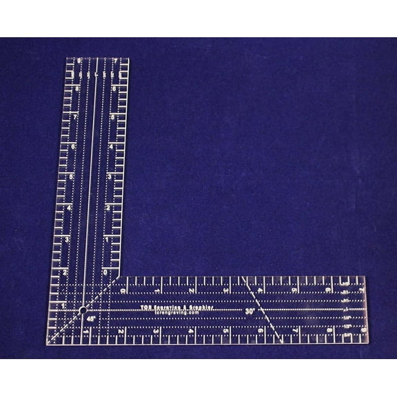 9" L-Shaped Ruler. Acrylic 1/8" thick. Quilting/Sewing - Acrylic