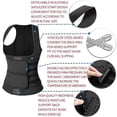 thumbnail image 4 of Sauna Waist Trainer Vest Workout Body Shaper Women Neoprene Sweat Slimming Sheath Double Tummy Control Trimmer Belts Corset Top, 4 of 5