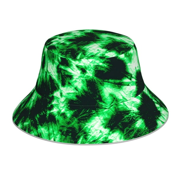 Balery Green Tie Dye Sombreros para el sol para hombre y mujer, sombrero de pescador con UPF 50+