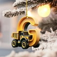 thumbnail image 4 of 26 Alphabet Building Vehicle Ornaments for Christmas Tree,26 letters christmas tree pendant,Initial Letter Building Vehicle Pendant,Hanging Decorations for Christmas Tree Party Gifts DIY Decor, 4 of 9