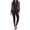 Pink, variant on Women's Full Body Swimsuit One Piece Floral Print Rash Guard Surf Swimsuit Front Zipper Long Sleeve Leg Bathing Suit Sun Protection Blue XS