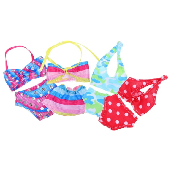 HONITANO 4Set Swimwear Doll Summer Assorted Color For 30 Cm Dolls Beach Vacation And Play