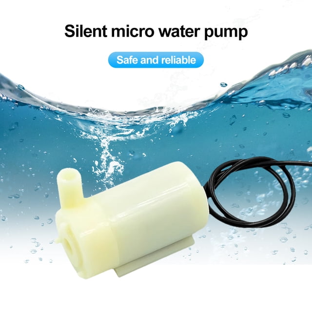 Mini bomba de agua DC 3V 5V, bomba de Motor silenciosa sin escobillas, USB para fuente de pecera