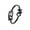 Black, variant on Adjustable 'Yes or No' Rings Gold/Silver/Black Plated Simple Open Ring Promise Ring Jewelry for Women