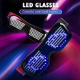 thumbnail image 4 of 26-27 LED Glasses Customizable BT LED Glasses Colorful Light Glow Glasses DIY Messages 31 Animations 11 Pictures Music Mode Glow, 4 of 5