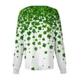 thumbnail image 5 of yuCgh Women's Long Sleeve Casual Work Shirt, Single Breasted St. Patrick's Day Print, Nursing Uniform Top, Holiday Theme,Mint Green 4XL, 5 of 5