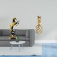 thumbnail image 2 of Escultura moderna de caballo de resina color dorado. Figura decorativa de mesa para dormitorio, sala de estar, oficina de mesa., 2 of 8