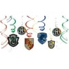 Harry Potter Hanging Swirl Decorations- 12 pcs, Multi