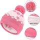 thumbnail image 2 of Conjunto de gorro, bufanda y guantes 3 en 1 para niños de 2 a 6 años en color rosa - Gorro de punto con forma de rombo de vellón grueso y térmico - Accesorios de invierno para bebés y niños, 2 of 5