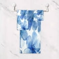 thumbnail image 5 of 3 Piece Bath Towels Set Bath Towel, Hand Towel and Face Towel for Bathroom, Gym, Hotel Watercolor Blue Flowers, 5 of 8